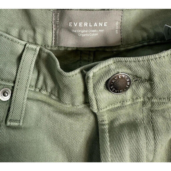 Everlane The Original Cheeky Jean High Rise Womens 29 Crop Green Denim - Picture 3 of 6